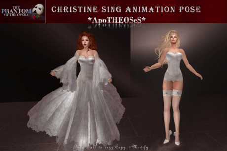 Second Life Marketplace - Phantom of Opera ~ Christine Sing Animation